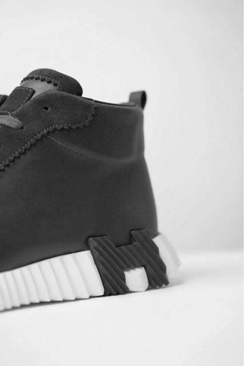 Hermes Кроссовки с мехом Bouncing high-top - Grey