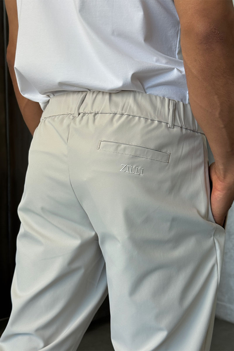 Zilli Мужские светло-бежевые брюки slim fit