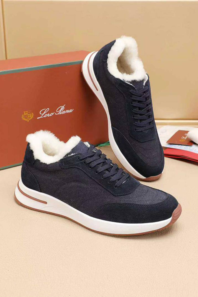 Loro Piana Кроссовки с мехом Week End Walk Evo 