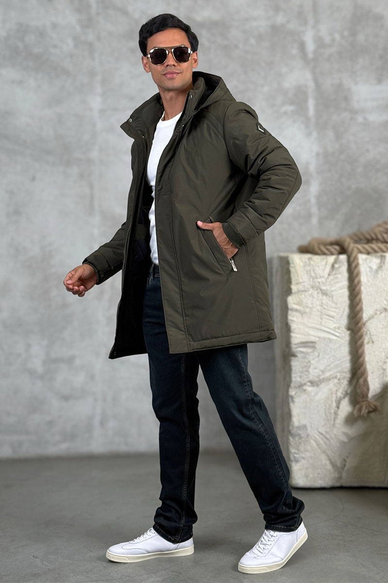 Loro Piana Парка цвета хаки logo-patch