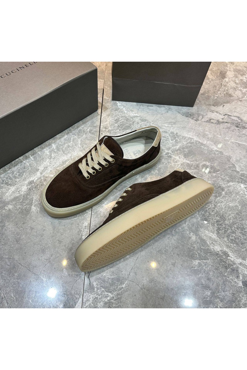 Brunеllо Сuсinеlli Замшевые кеды Sail low-top - Brown