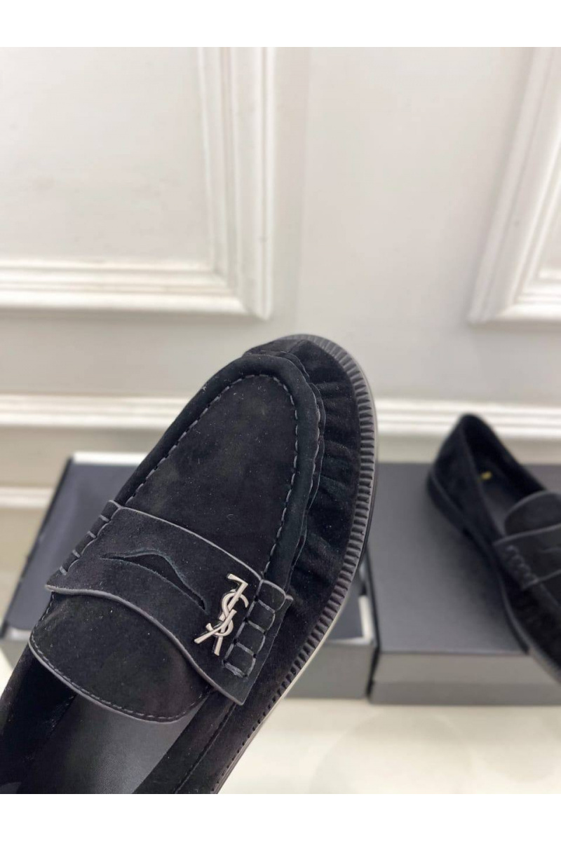 Yves Saint Laurent Женские замшевые лоферы premium
