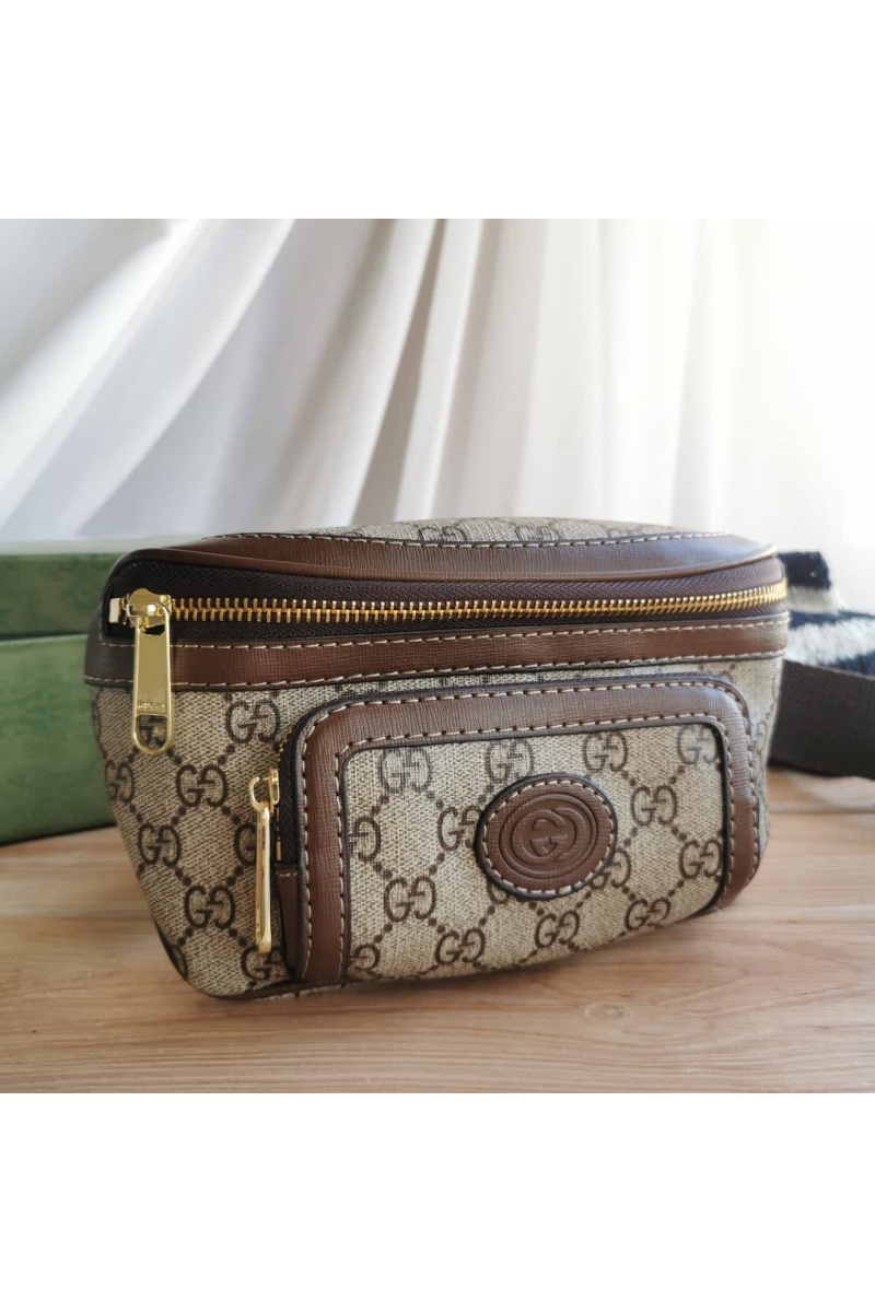 Gucci Сумка на пояс Interlocking G 23x12x2.5 см - Brown