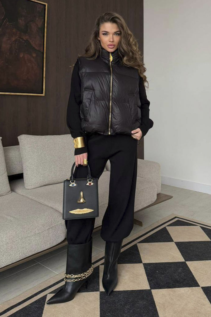Schiaparelli Женский костюм тройка на флисе premium - Black