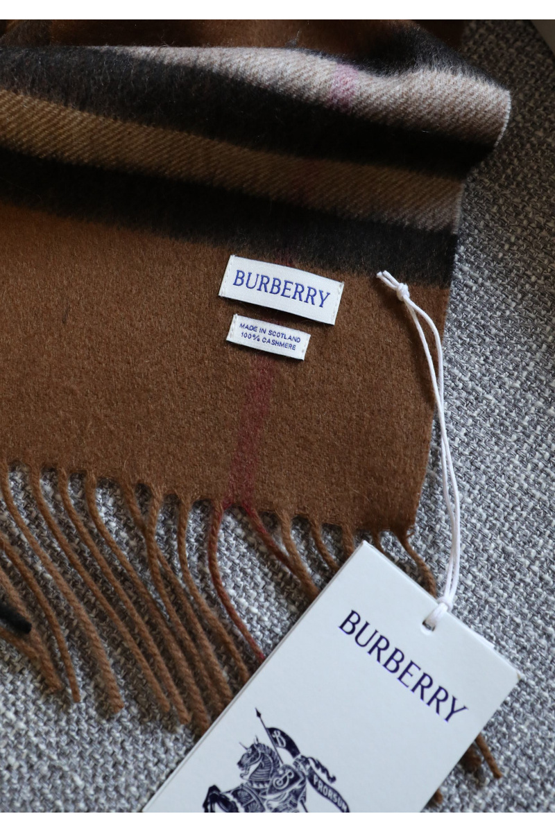 Burberry Шарф two-tone Check premium 168x30 см - Brown