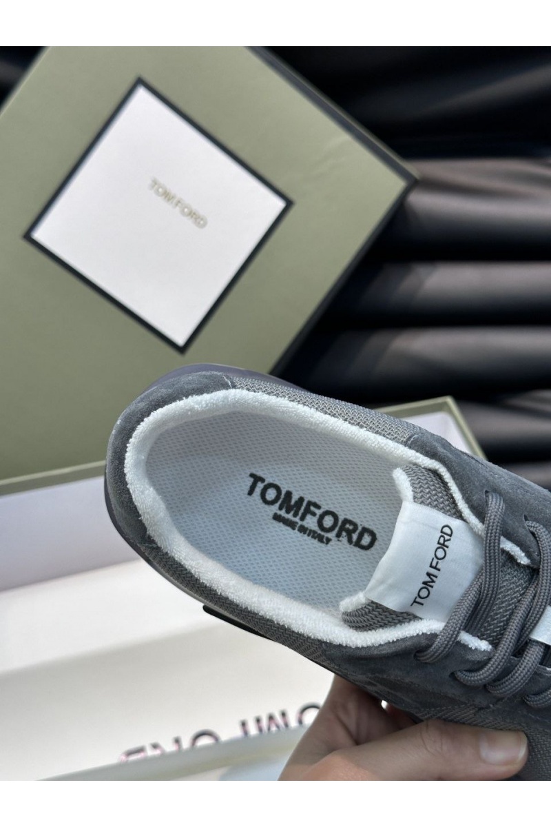 Tom Ford Мужские кроссовки серого цвета