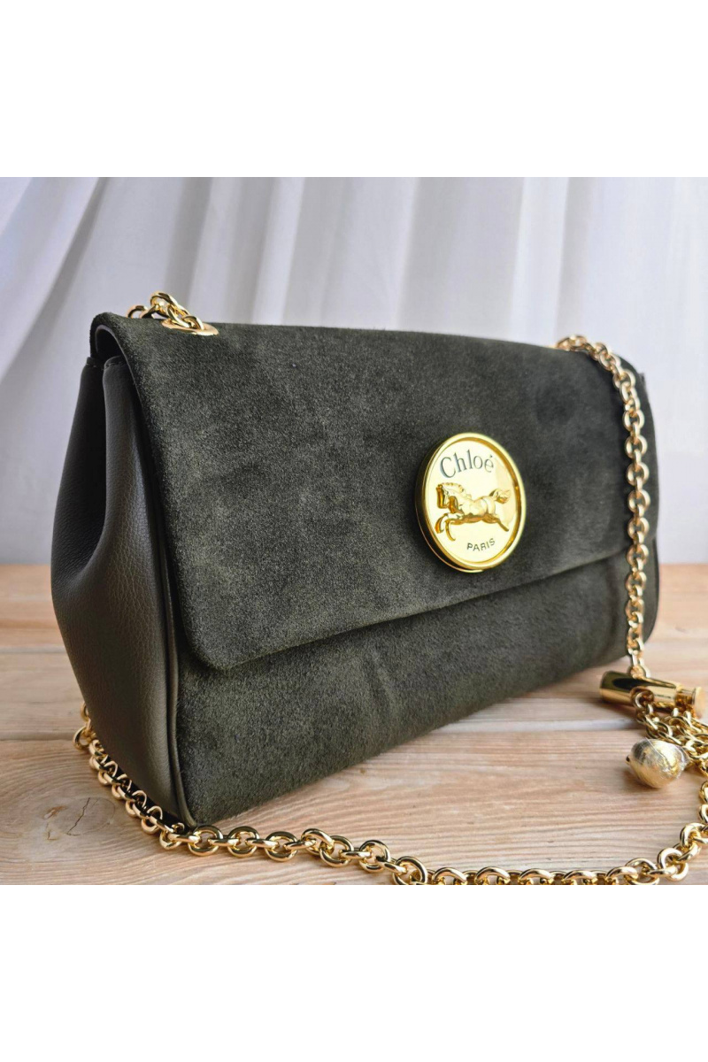 Chloe Замшевая сумка Small Heritage 28x17 см
