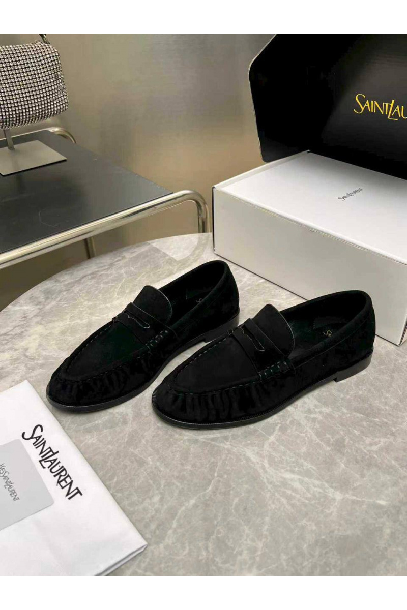 Yves Saint Laurent Женские замшевые лоферы premium