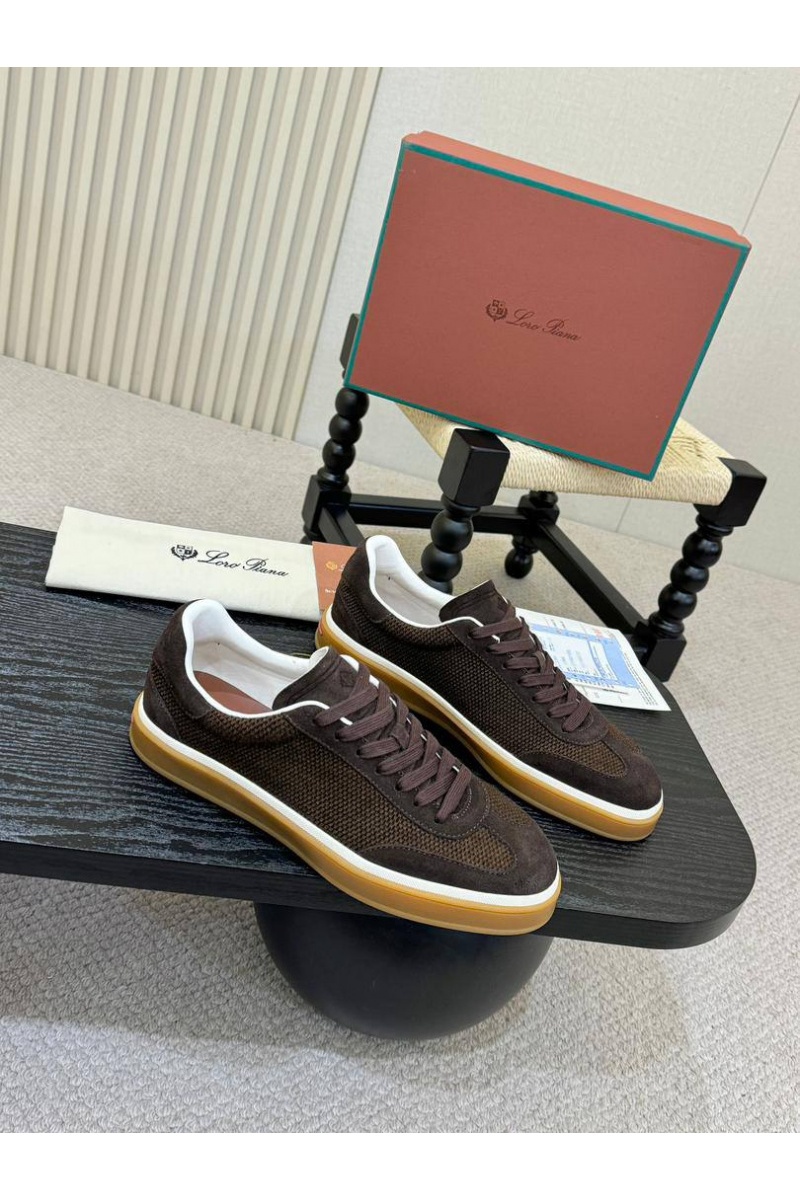 Loro Piana Мужские кроссовки Tennis Walk - Brown