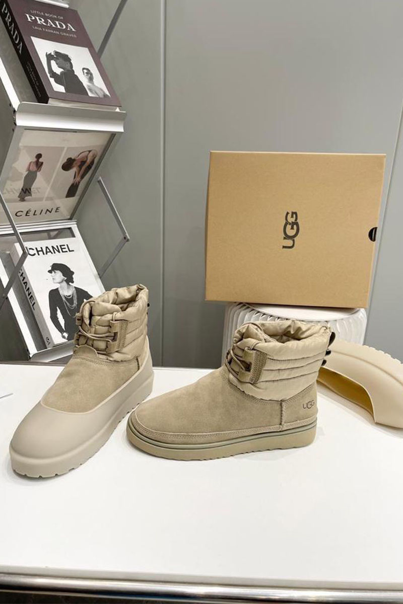 UGG Ботинки с мехом Classic Mini Lace-Up - Dune