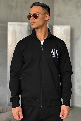 Кофта на молнии logo-embroidered - Black