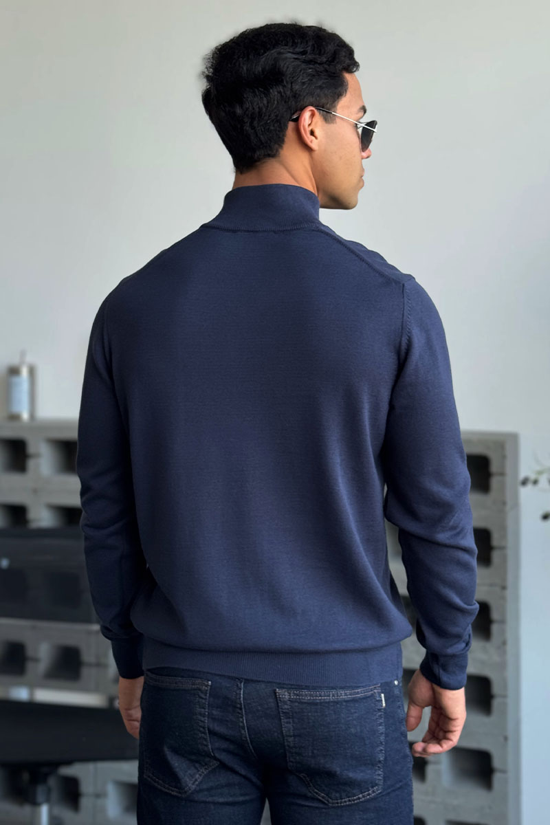 Tommy Hilfiger Кофта тёмно-синего цвета quarter-zip