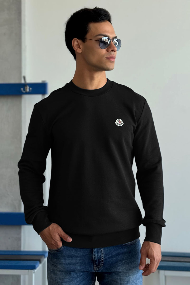Moncler Свитшот чёрного цвета logo-patch