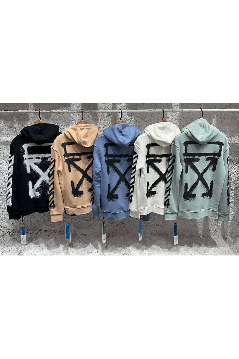 Off-White Мужское белое худи Spray Marker