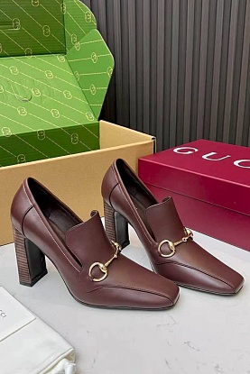 Женские кожаные лоферы на каблуке Signora Pump premium