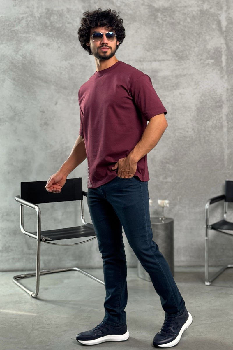 Y-3 Yohji Yamamoto Мужская бордовая футболка 