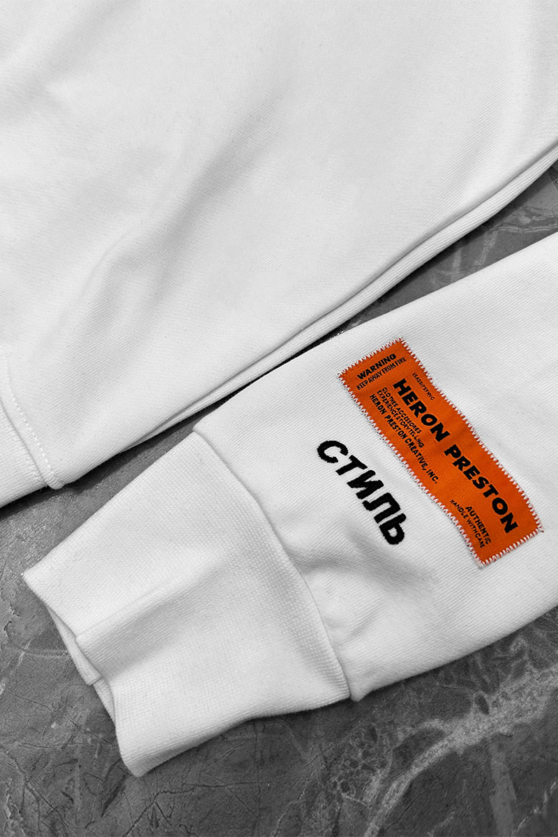 Heron Preston Белое оверсайз худи Periodic