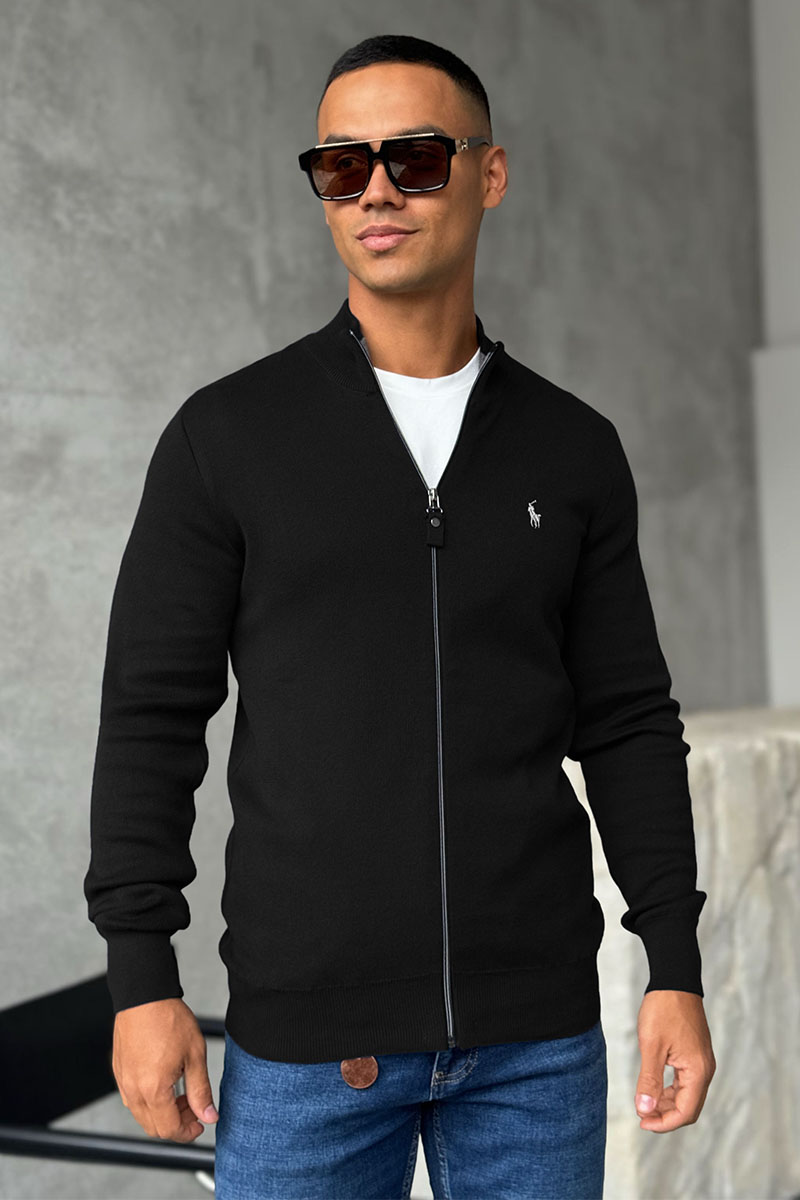 Polo Ralph Lauren Мужская чёрная кофта pony-embroidered 