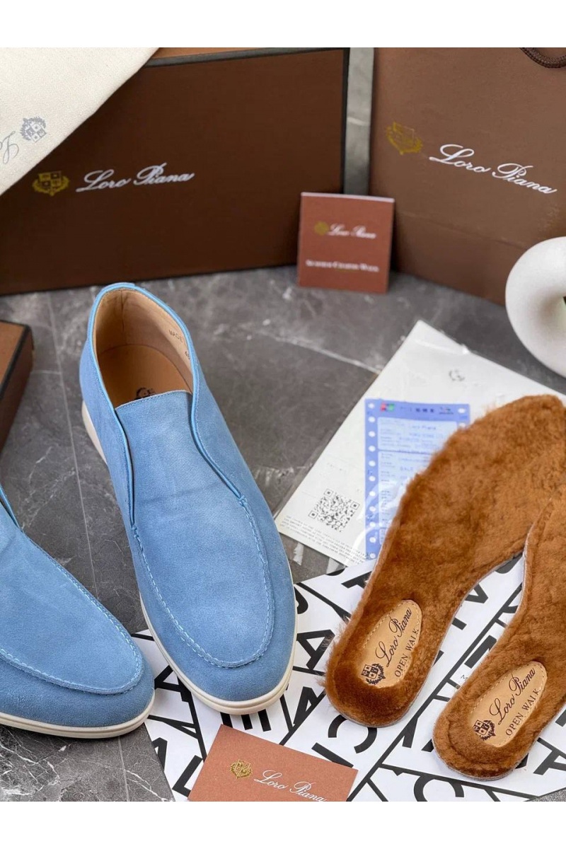Loro Piana Мужские лоферы с меховой стелькой
