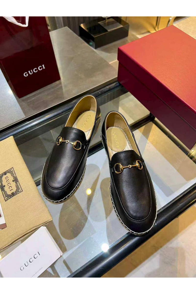 Gucci Женские кожаные лоферы GG Horsebit premium