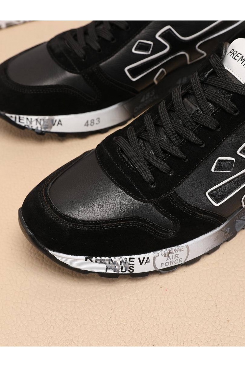 Premiata Комбинированные кроссовки Mick - Black