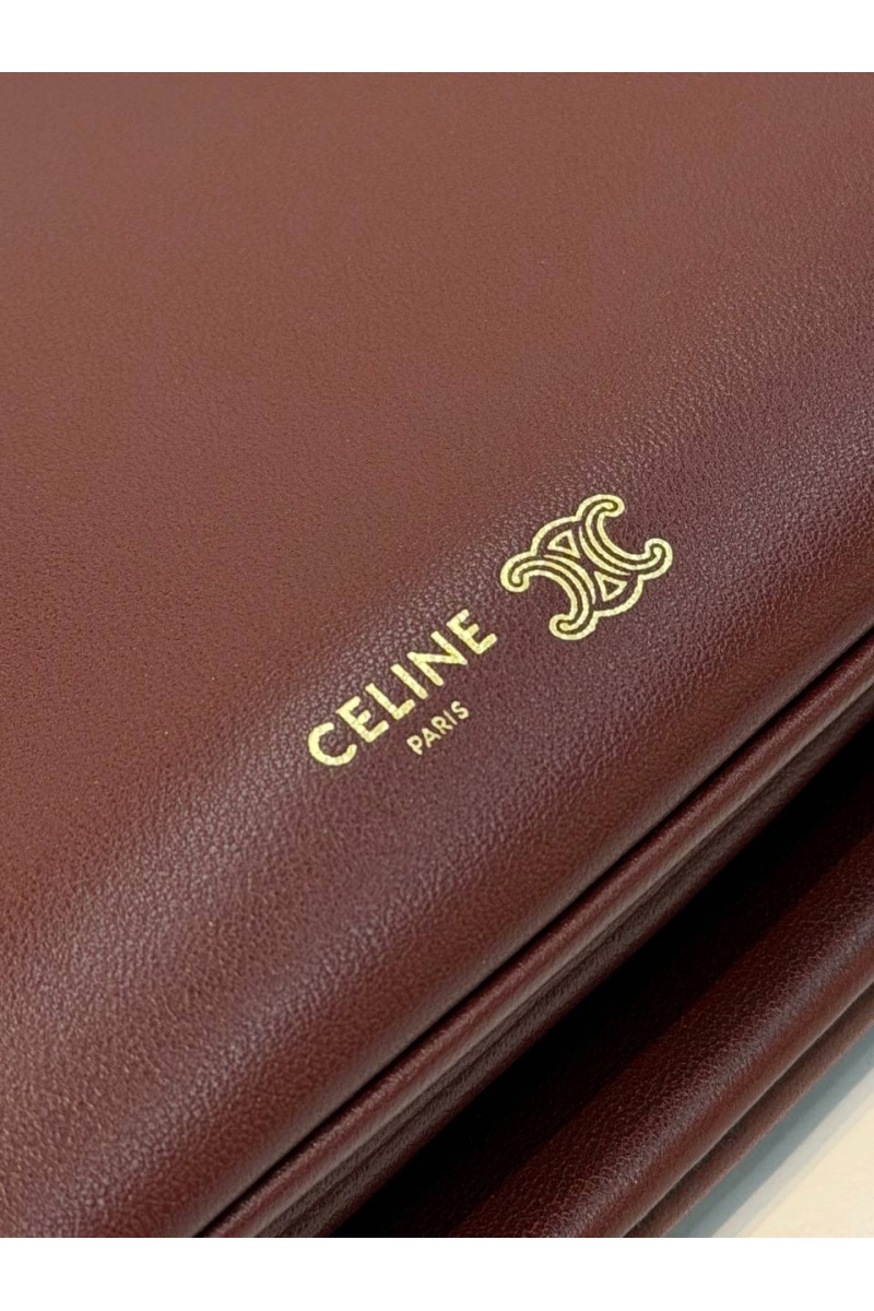 Celine Кожаная сумка Trio Flap premium 22.5x13x3.5 см