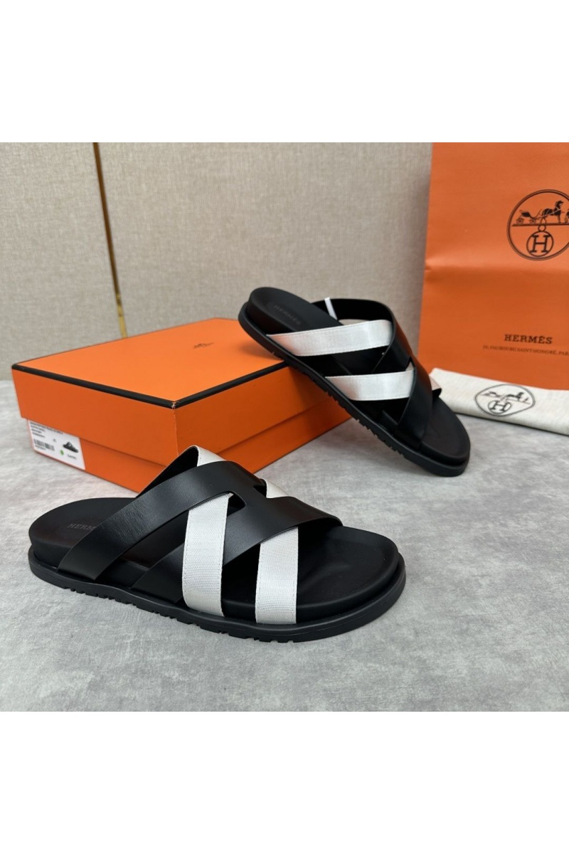 Hermes Мужские шлёпанцы Kazimir - Black / White