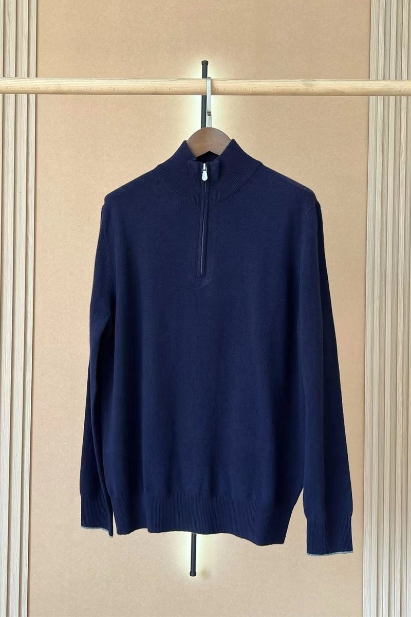 Brunеllо Сuсinеlli Кашемировый свитер Premium - Dark Blue