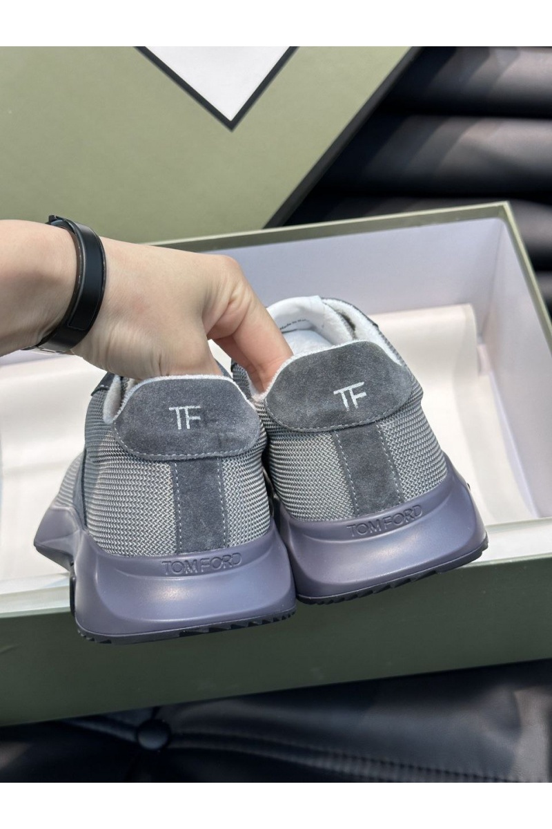 Tom Ford Мужские кроссовки серого цвета