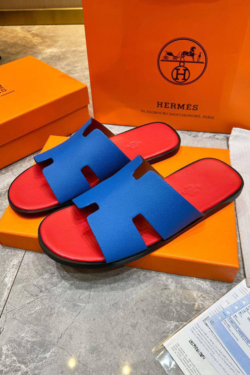 Hermes Мужские шлёпанцы Izmir - Blue / Red