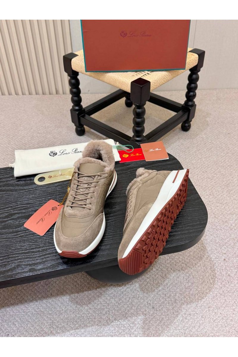 Loro Piana Кроссовки с мехом Week End Walk Evo premium