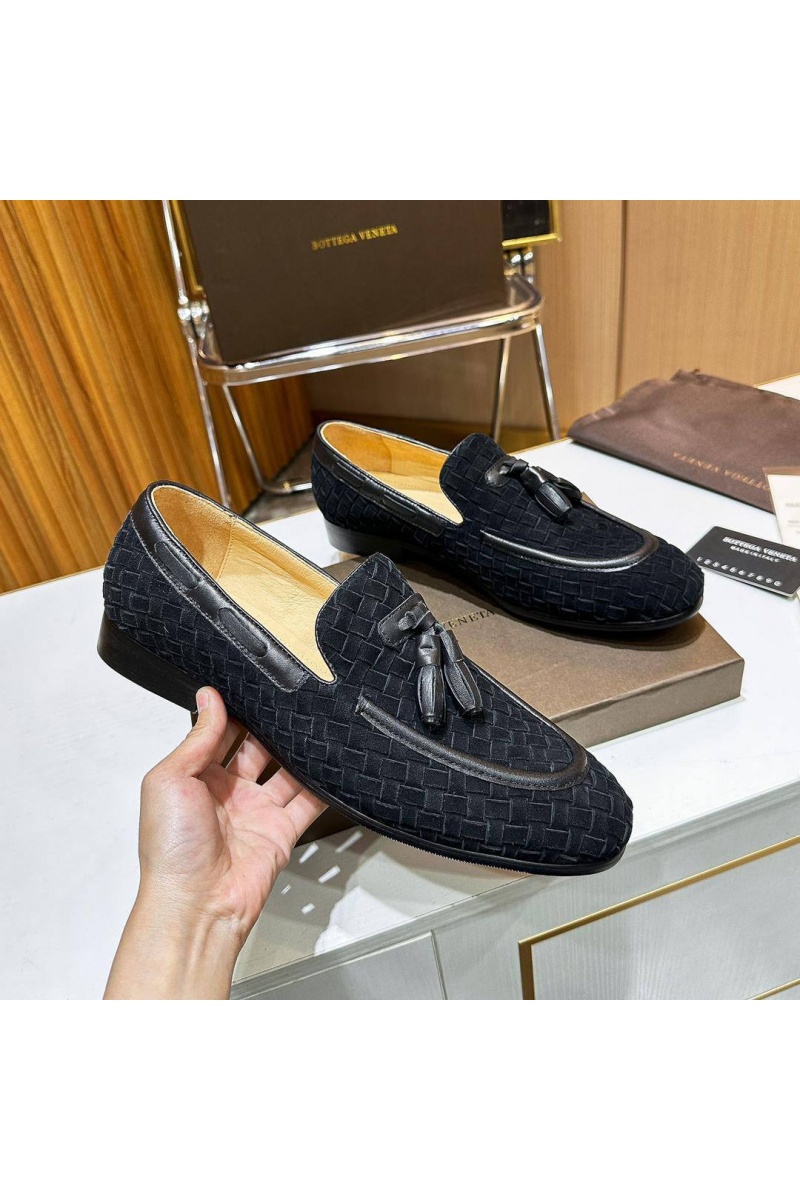 Bоttеgа Vеnеtа Мужские замшевые лоферы Intrecciato - Black