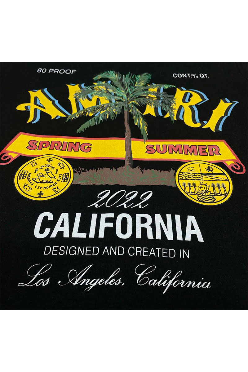 Amiri Чёрный мужской свитшот Rum Label logo-print