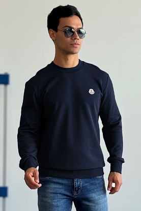 Свитшот тёмно-синего цвета logo-patch