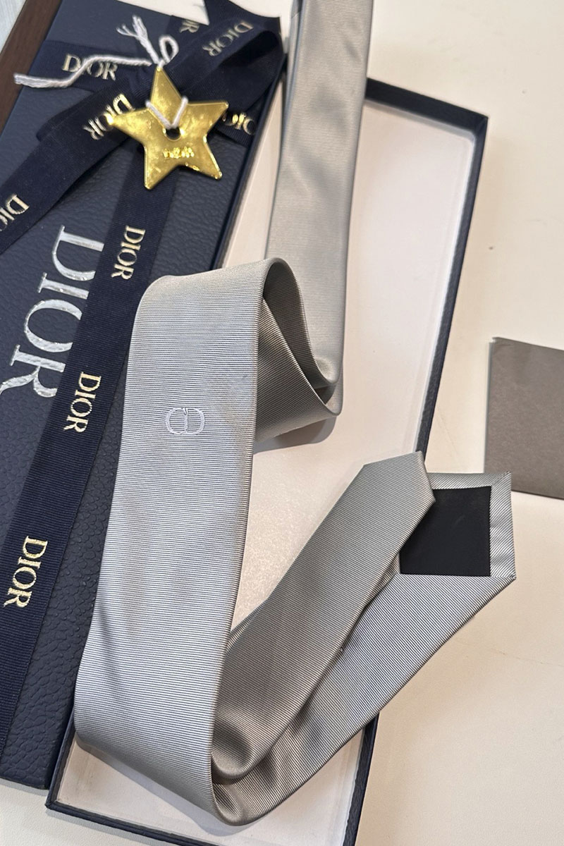 Dior Галстук logo-embroidered premium - Grey