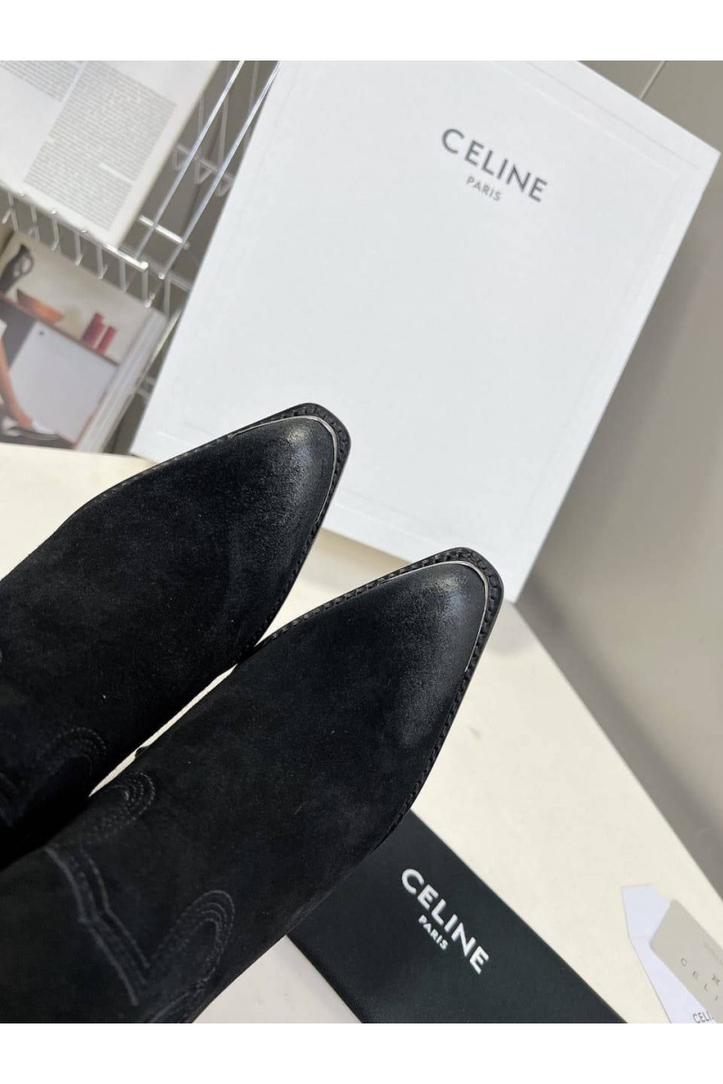 Celine Женские замшевые сапоги Premium - Black
