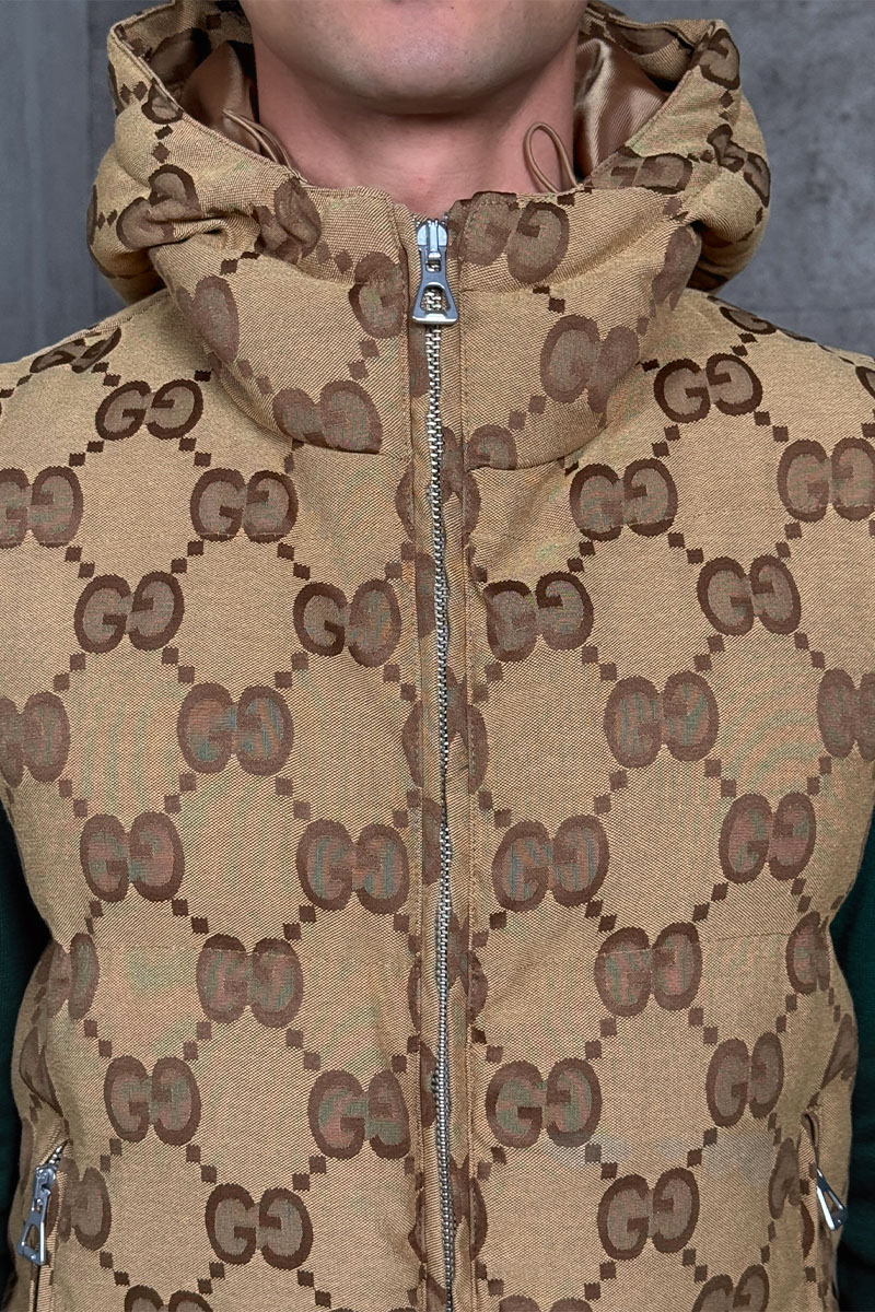 Gucci Мужской бежевый жилет GG Monogram