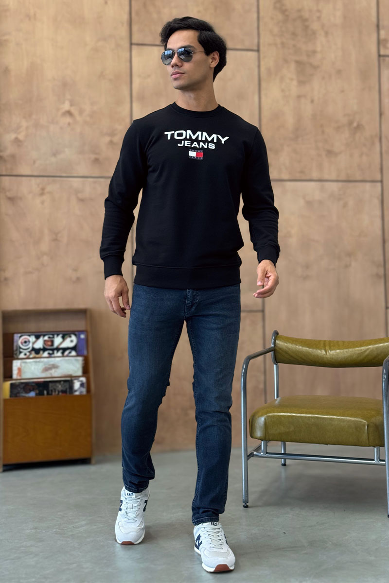 Tommy Hilfiger Чёрный свитшот logo-print 