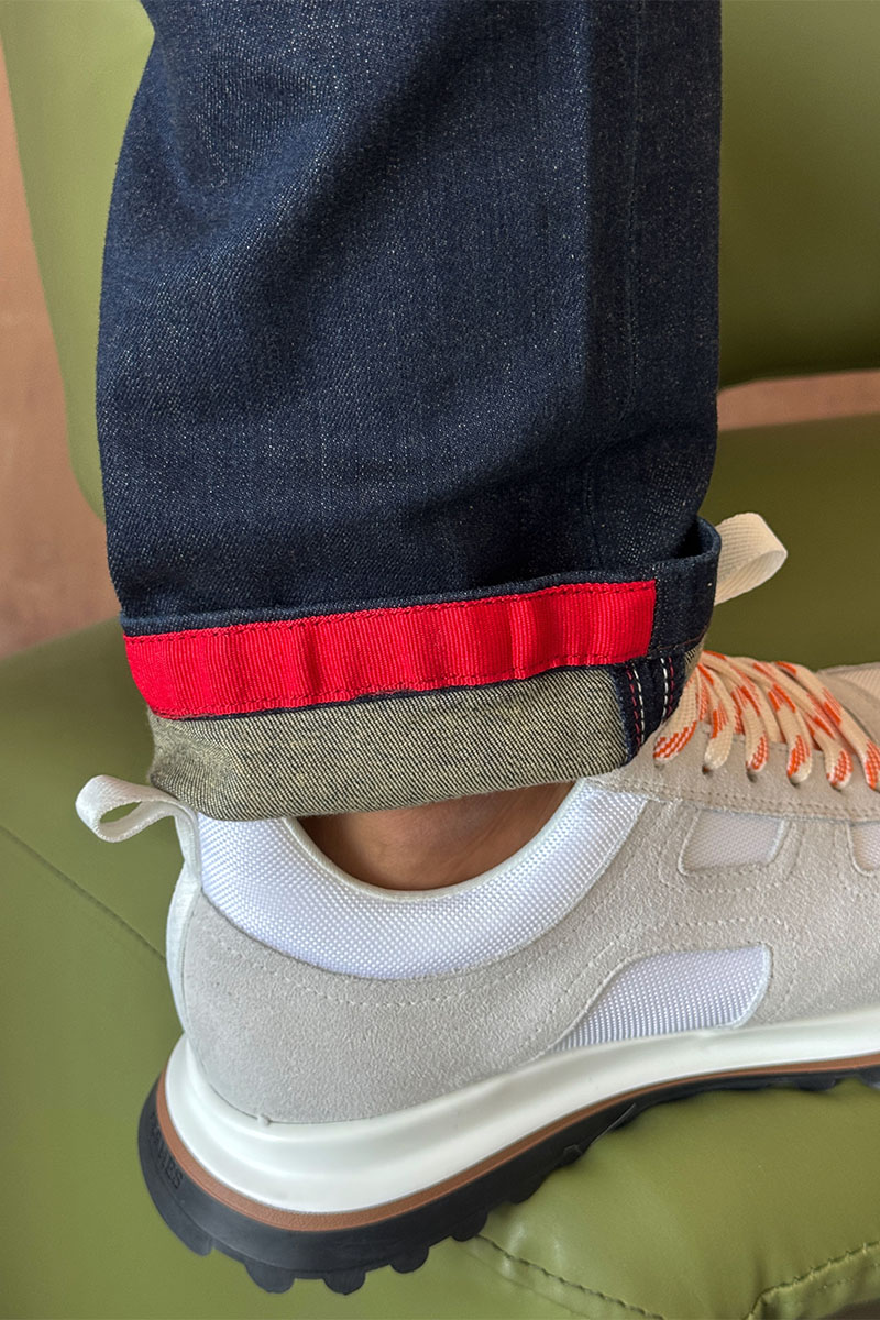 Kiton Мужские тёмно-синие джинсы 