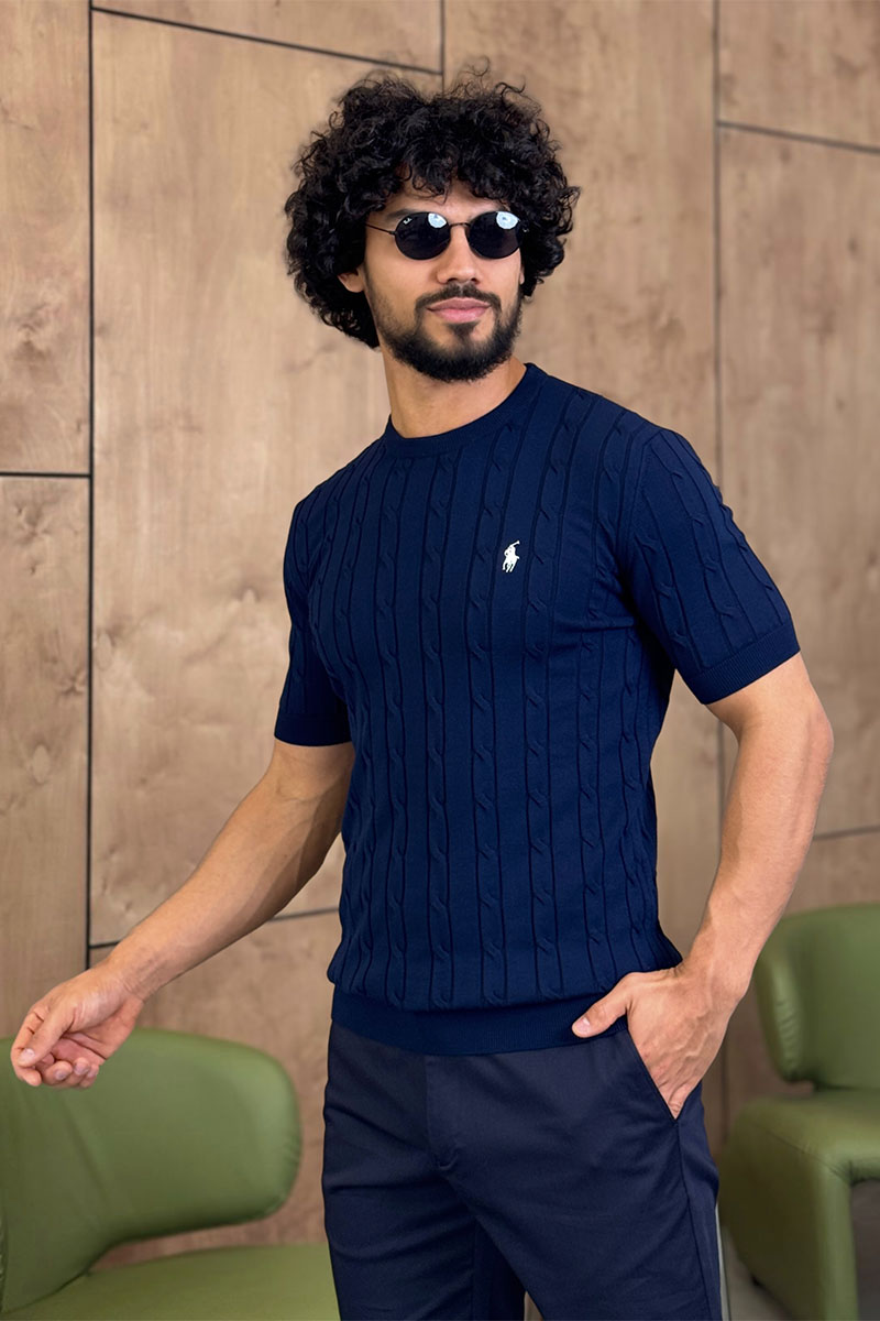 Polo Ralph Lauren Мужская тёмно-синяя футболка 