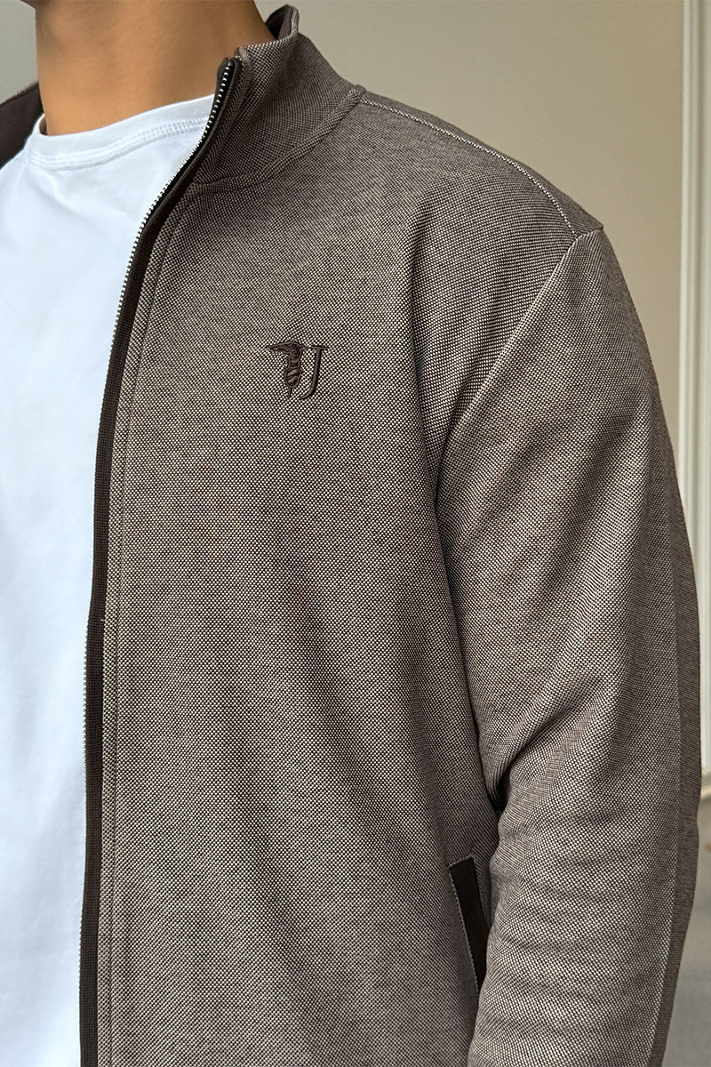 Trussardi Мужская кофта embroidered logo - Brown 