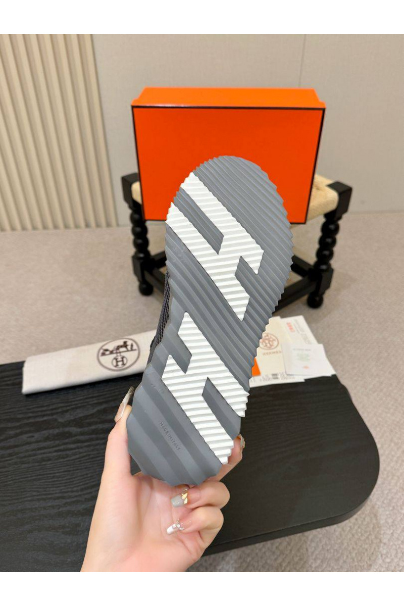 Hermes Мужские серые кроссовки Bouncing