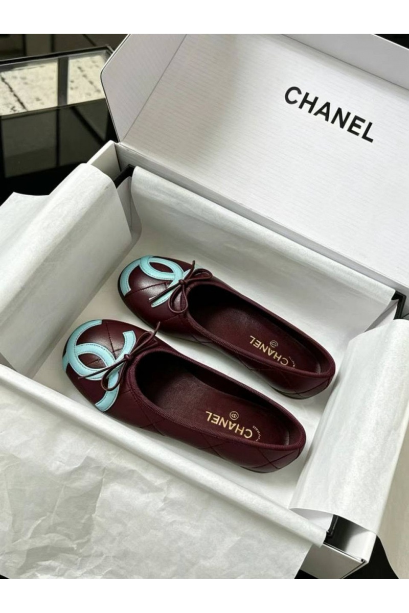 Chаnеl Женские кожаные балетки Ballerines premium