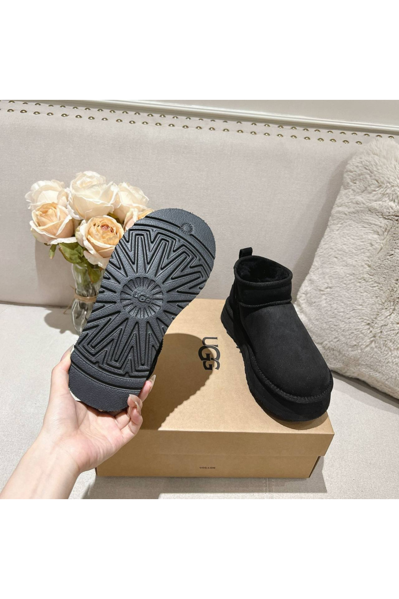 UGG Женские ботинки Classic Ultra Mini Platform - Black