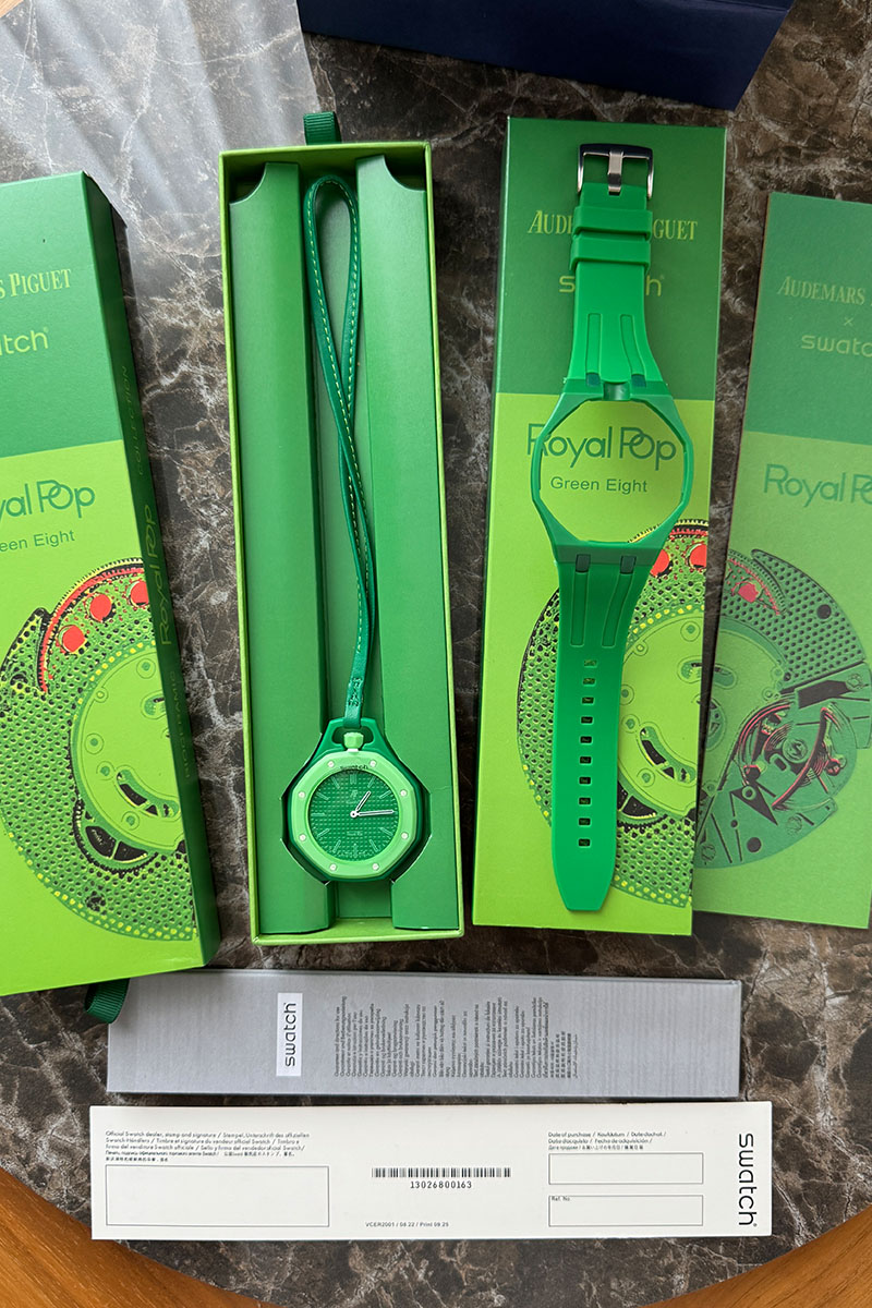 Designer Clothing Часы Audemars Piguet × Swatch Royal Pop Green Eight premium