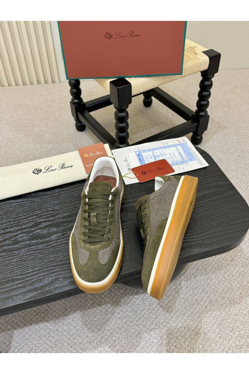 Loro Piana Мужские кроссовки Tennis Walk - Green