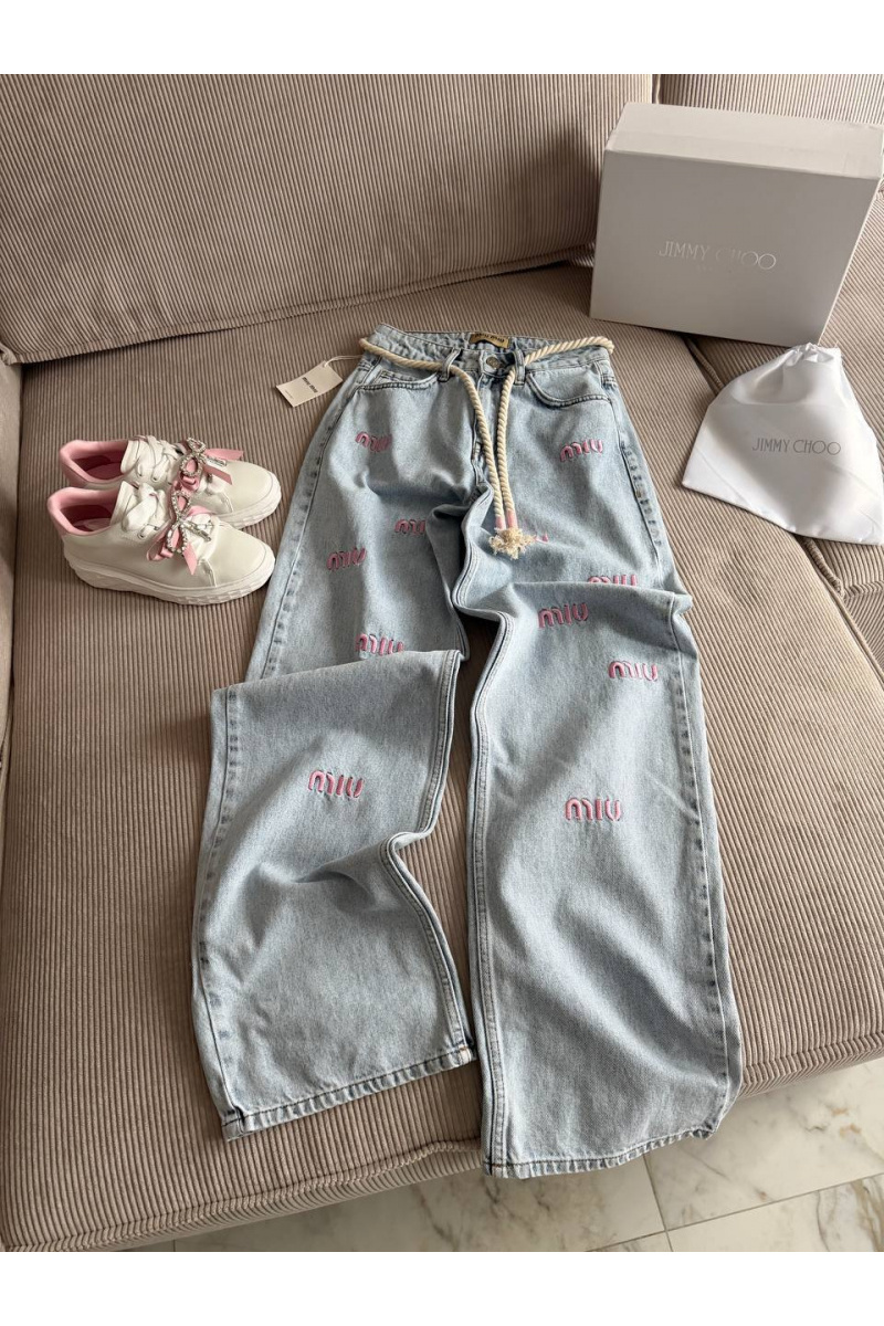 MIU MIU Женские синие джинсы premium