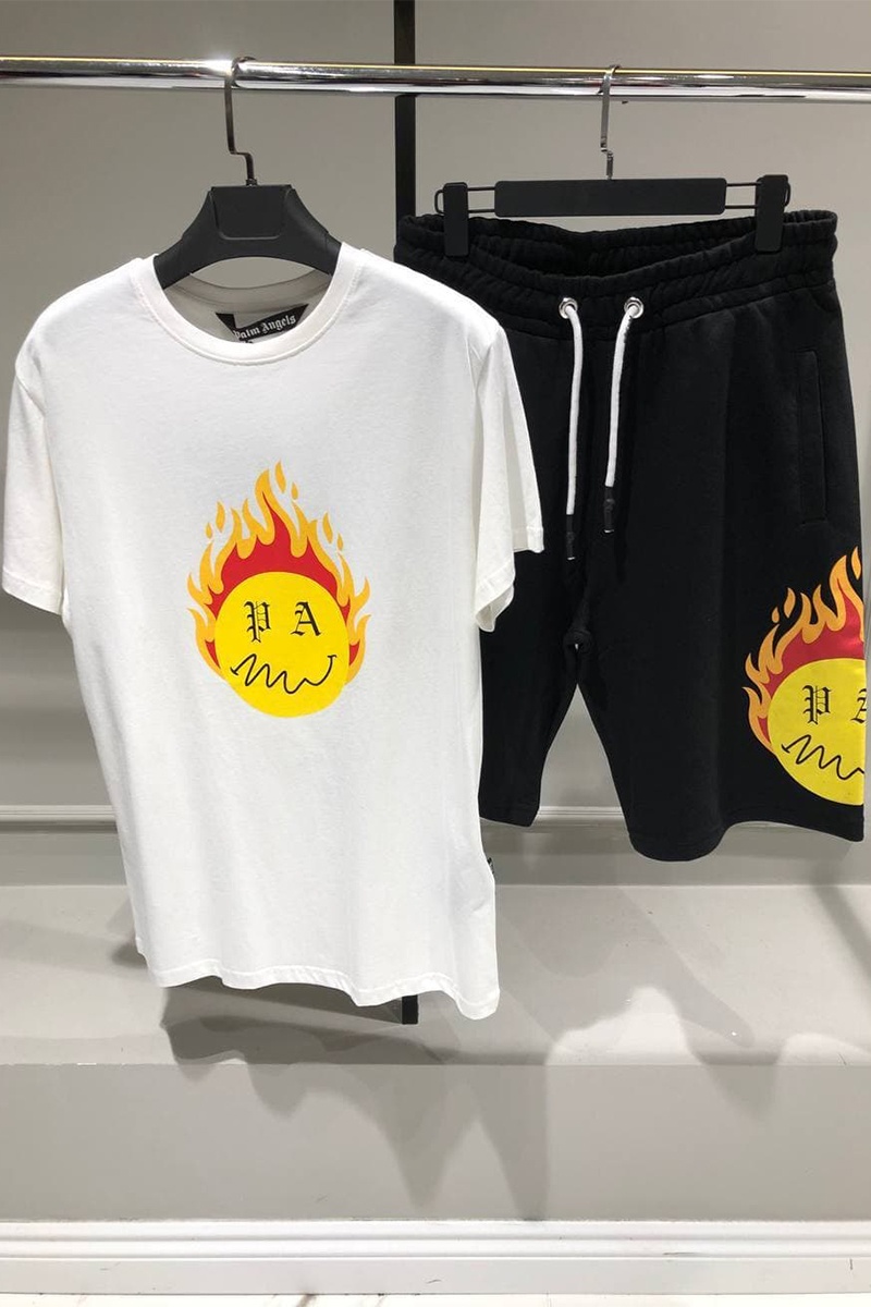 Palm Angels Оверсайз шорты "Burning Head" - Black