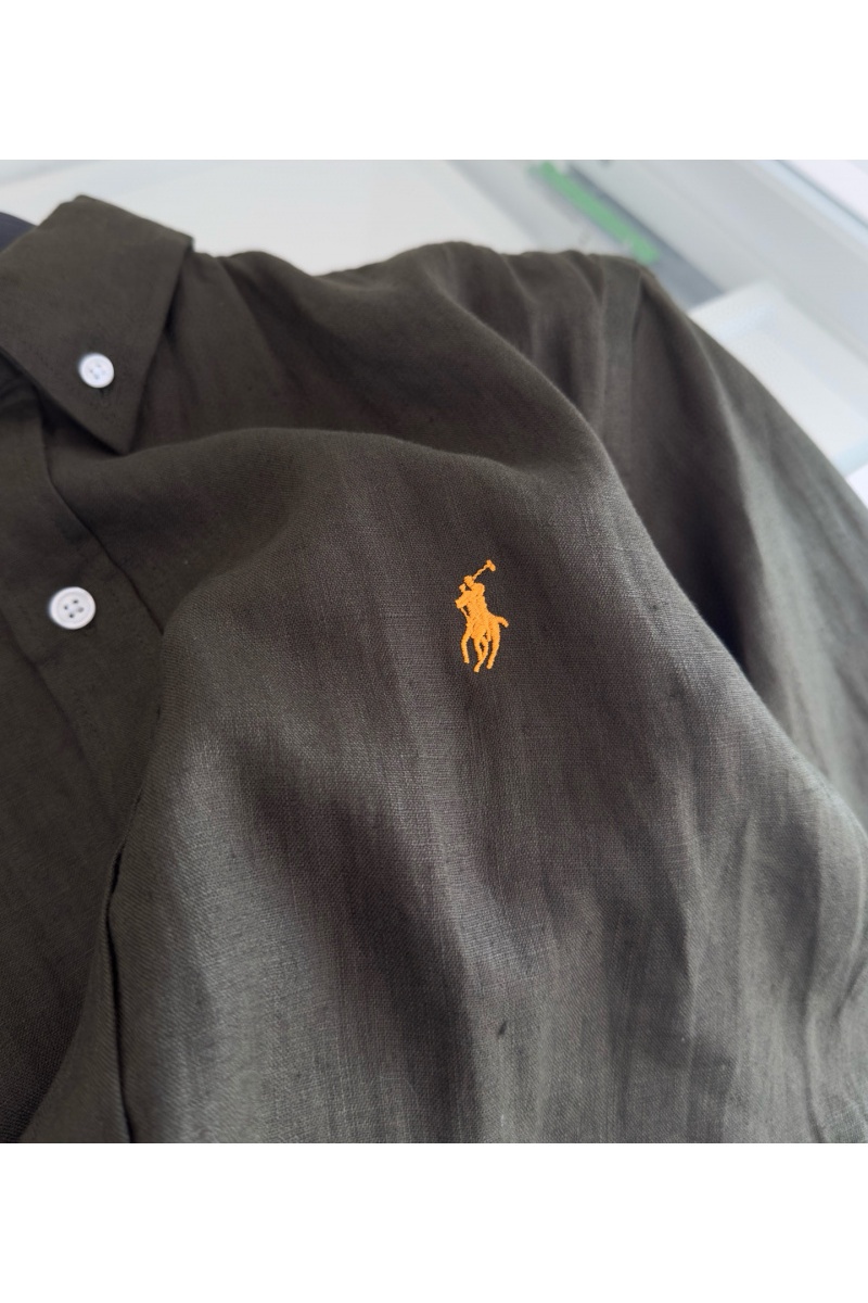 Polo Ralph Lauren Льняная рубашка pony-embroidered - Khaki