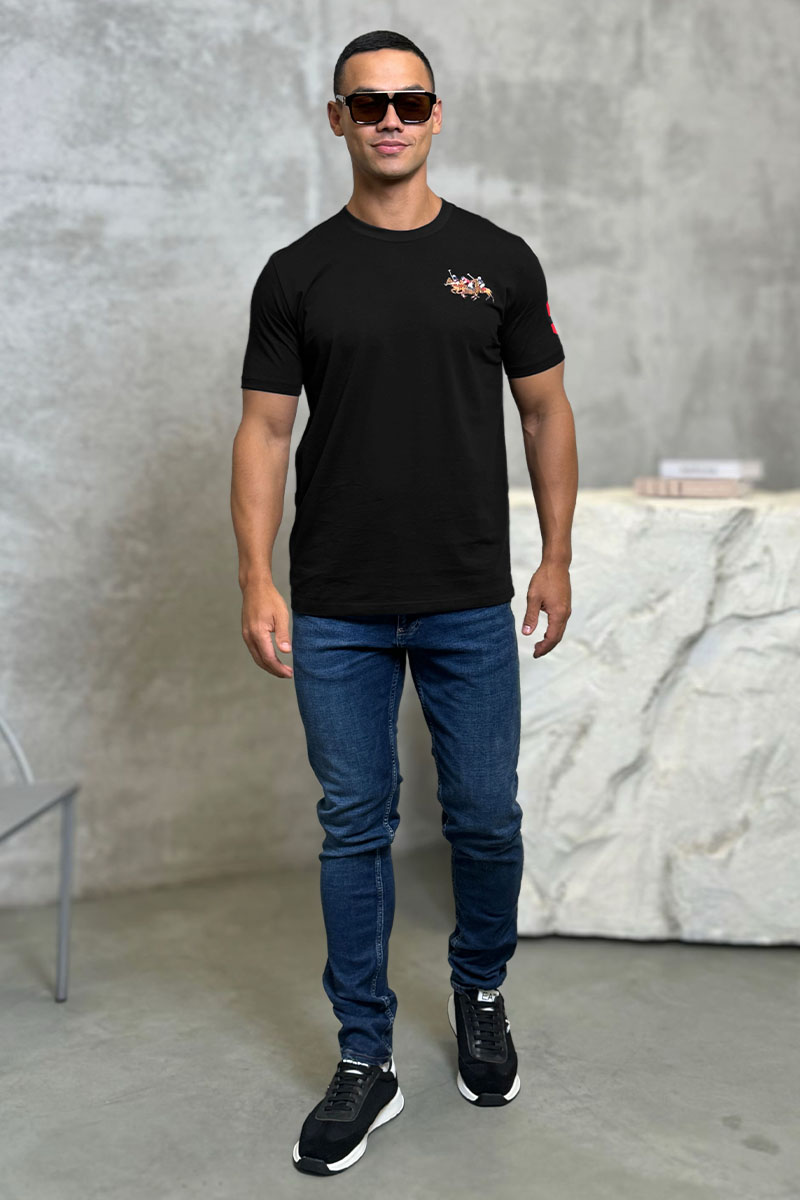 Polo Ralph Lauren Мужская чёрная футболка Match Club